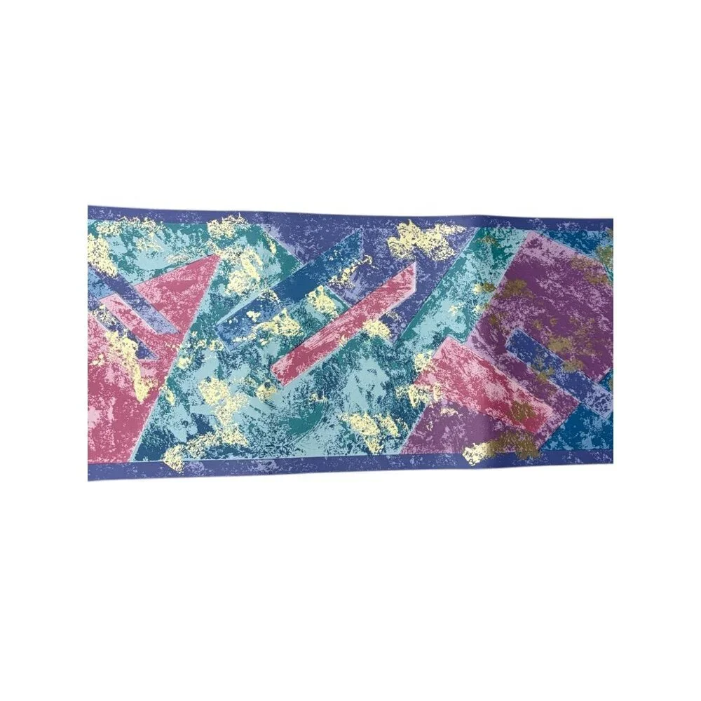 Vtg 90s Wabasso Bed Trends Wallpaper Border Lot of 2 Abstract Geometric 10yd